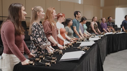With rehearsals twice a week the Concordia handbell ensembles strive for excellence in their instruments, while also providing new and innovative handbell repertoire.